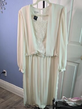 Ivory Midi Dress - Elegant Women's Dress